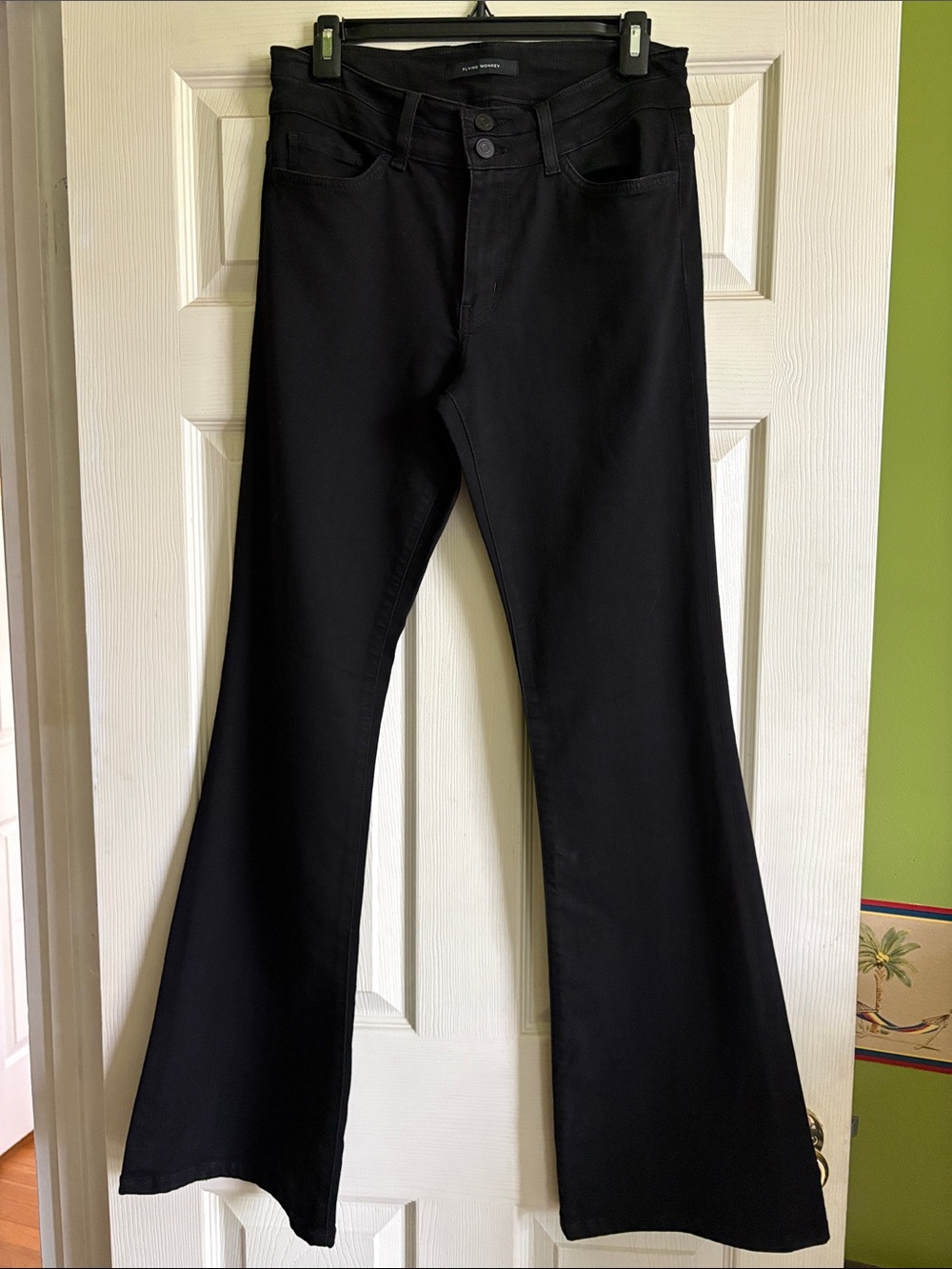 Flying Monkey Black High-Rise Wide Leg Flare Jeans